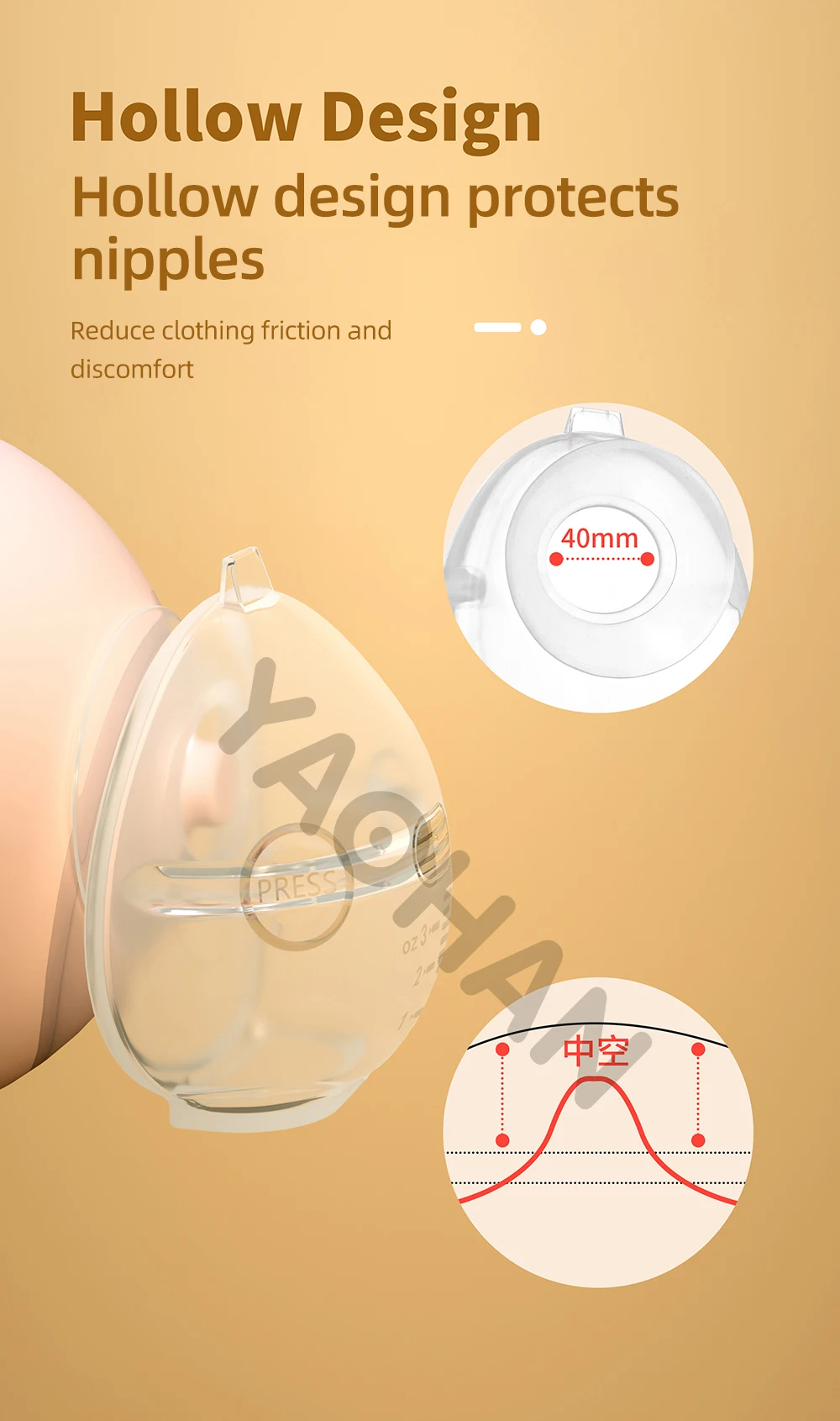 Portable Silicone breast feeding bra Hand-Free Wearable Breast Pump Manual Breast Milk Collector for Baby & Kids Dining