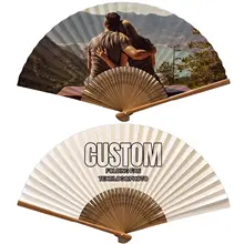 BSBH Customized Bamboo Fan Chinese Bamboo Folding Hand Fan With Custom Logo