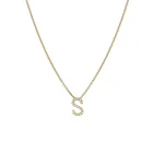 Diamond Pendant Necklace Letter Necklace 14K Gold Diamond Initial Letter Pendant Necklace Jewelry