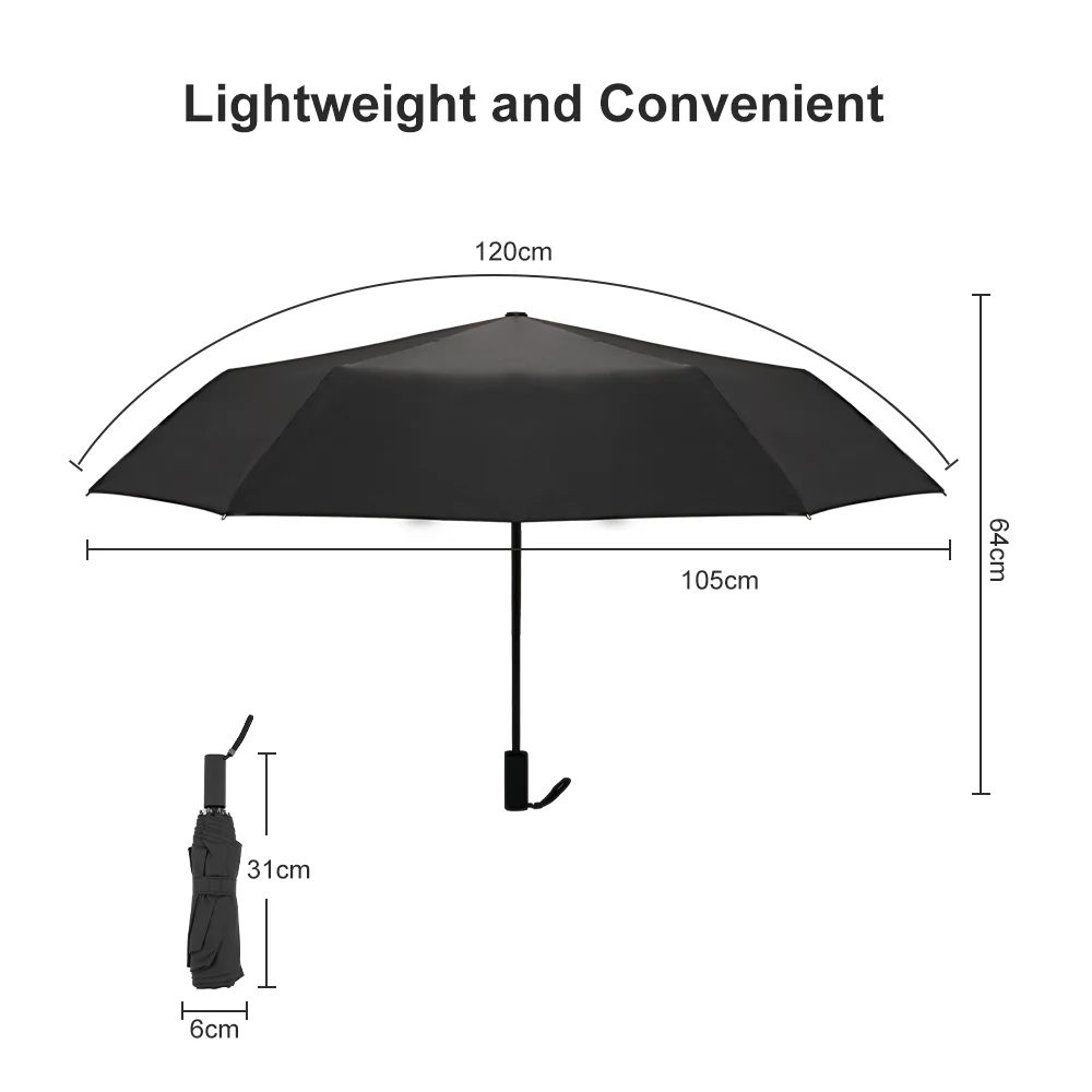 Hot Sale Windproof Manufacturer Sunshade 3 Fold Summer Waterproof Foldable Chinese Luxury Umbrella With Logo