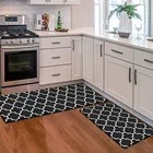 2 Pcs/set Long Anti Fatigue Comfort Standing Anti-slip Cushioned Pvc Kitchen Mats Sets