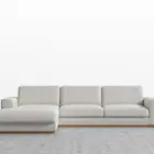 Fabric Sofas Set Fabric YASITE Nordic Wooden Velvet Fabric Modern Furniture Sectional Corner Ecke Sofas Set