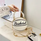 Bags Handbags Basketball Shape High Quality PU Crossbody Chain Bags Purses And Handbags For Women