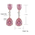 Gold Earrings 2021 Hot Sale Gold Earrings Fashion Red Diamond Drop Earrings For Women