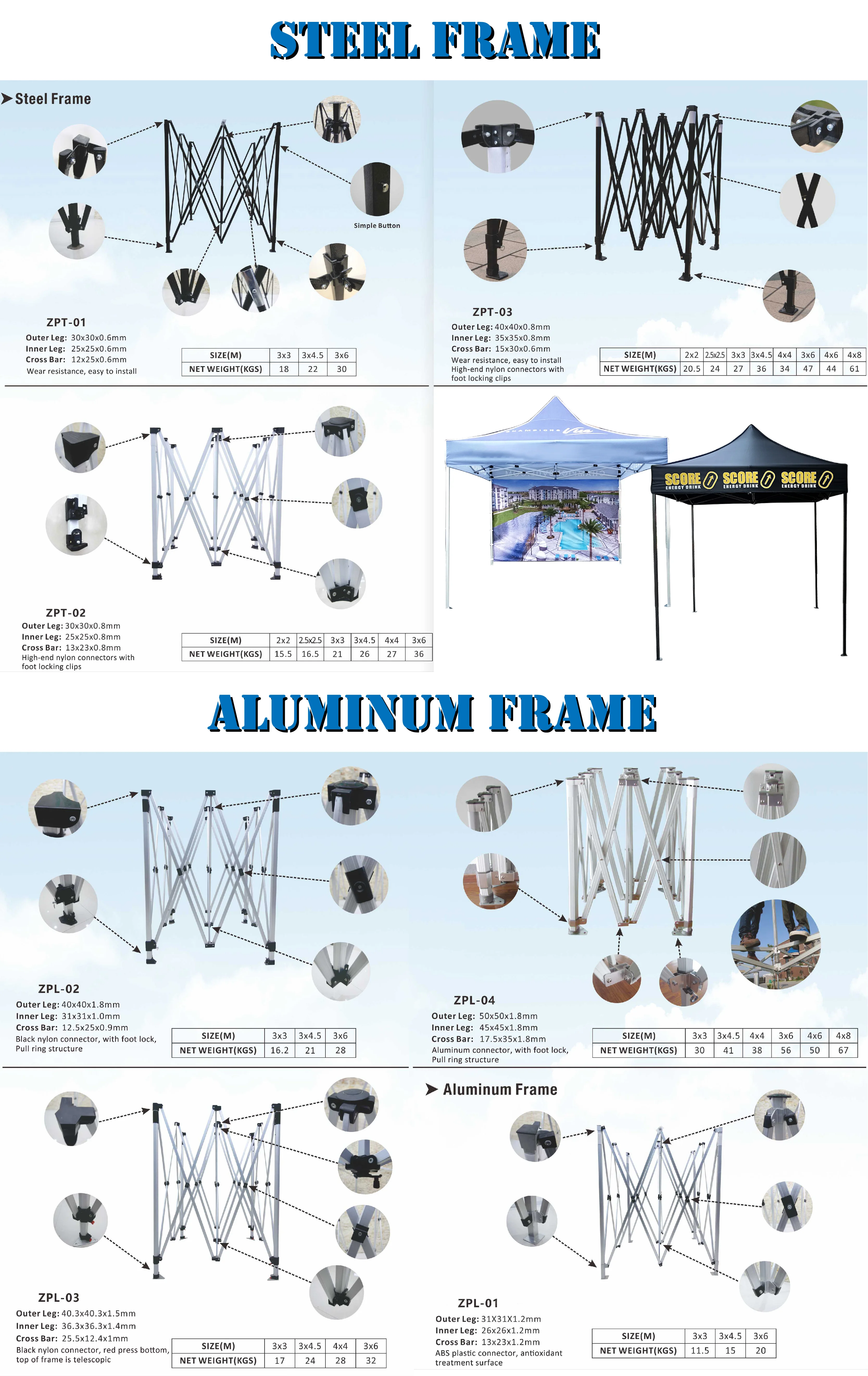 Metal Trade Show Tent Frame