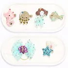 Shell Clips Purple Shell Hair Rope Cute Cartoon Mermaid Hair Clips Hair Accessories For Girls