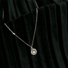 Yellow Gold Opal Necklace Fashion Ladies Design Yellow Gold Plating 925 Sterling Silver Small Opal Necklace
