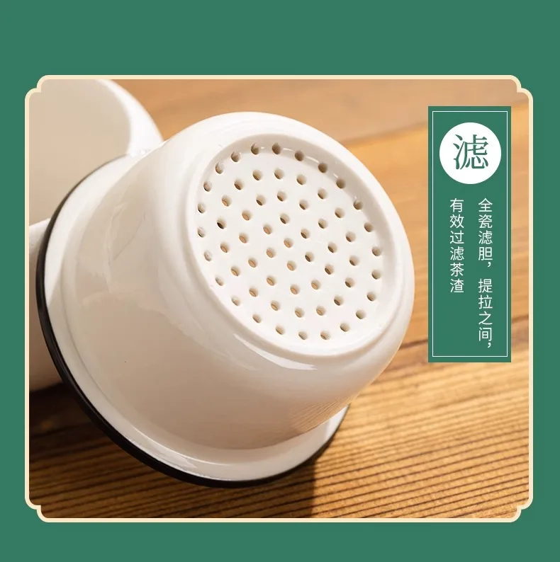 product high quality panda travel tea set souvenir outdoor portable business gift ceramic tea cup household simple tea pot-10