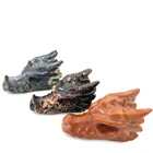 Carving Crafts Wholesale Natural Crystal Drgon Head Carving Folk Crafts Healing
