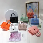 2021 Summer Women Rainbow Jelly Mini Bag Handtasche PVC Hanbag Macaron Purses Kid Handbags