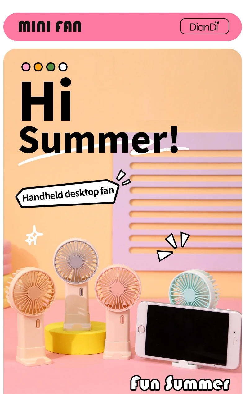 Charging Plastic Three-speed Fan, DD8112, USB, Portable - detail 10