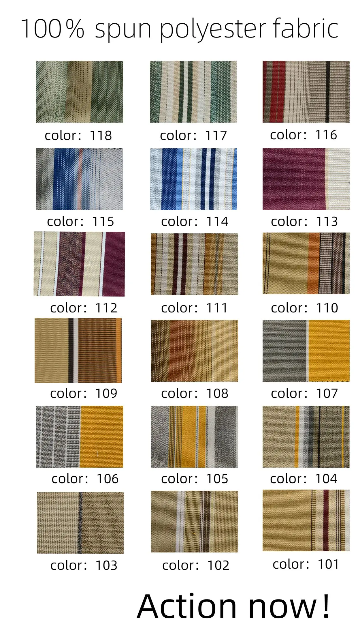 product factory custom multi colors 100 spun polyester wholesale for outdoor shade awning canopy540-6