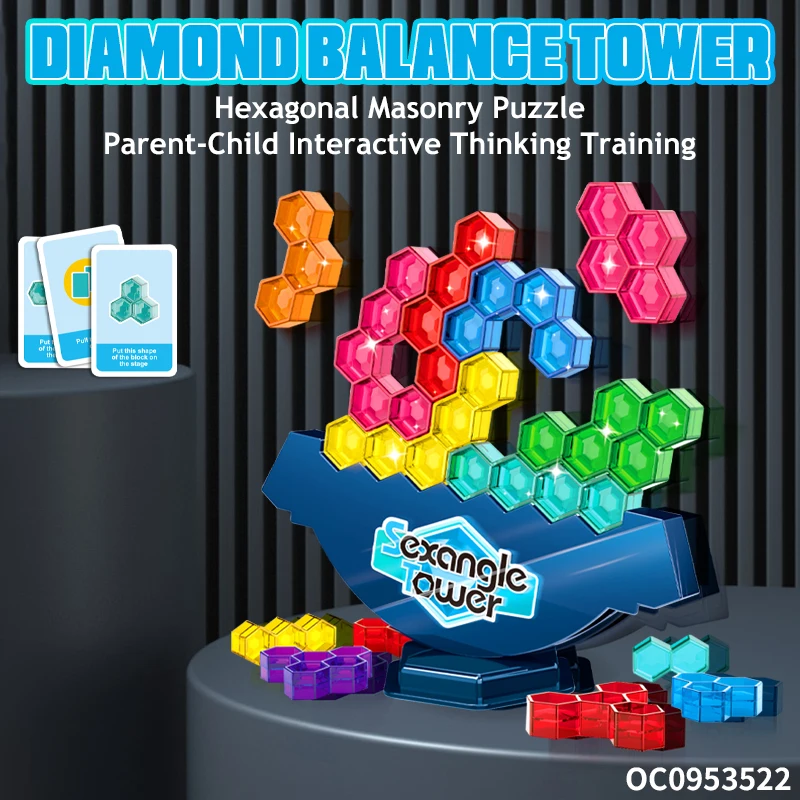Toy bricks building blocks balancing board training kids game for children
