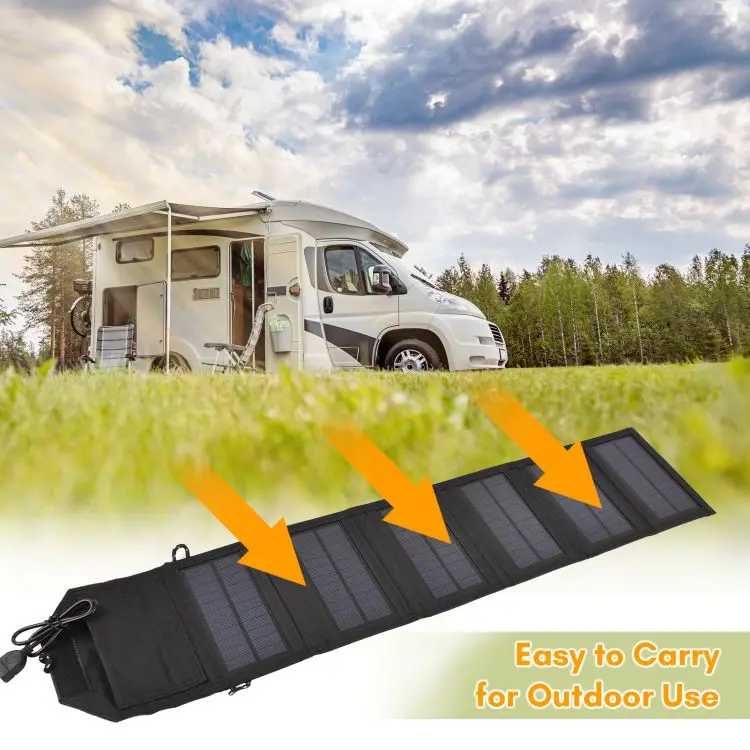 10.5 W Portable Solar Charger Foldable Solar Charger with USB Solar Panel Portable Solar Power with USB Output