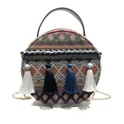 Factory Customized Trendy Messenger Bag Female Harajuku Ethnic Wind Round Bag Chain Girl With Shoulder Strap
