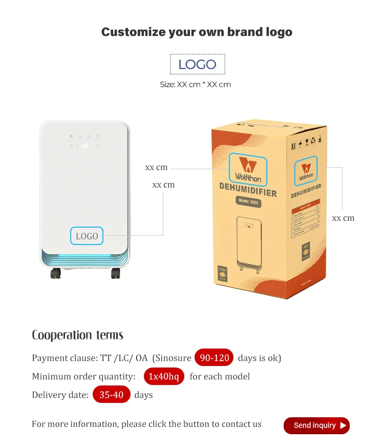 Manual Drainage Portable Dehumidifiers, 12L/Day, APP - detail 6