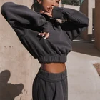 Women Hoodies Custom Wholesale Long Sleeve Lady Women Top Pullover Hoodies Crop Hoodies For Women