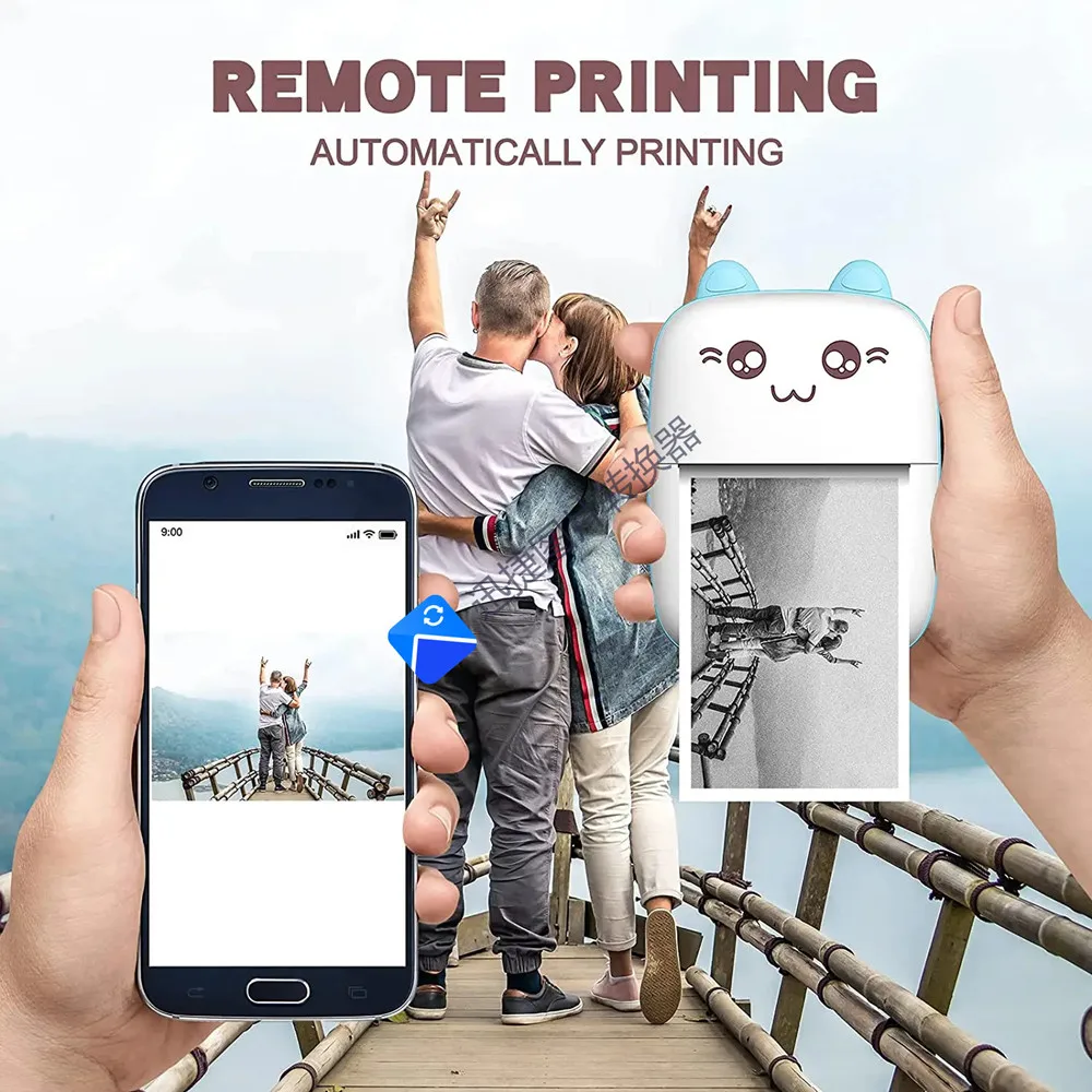 Photo Picture Mini Portable Pocket Printer Customized Brand Office Student Wireless Thermal Mini Label Printer