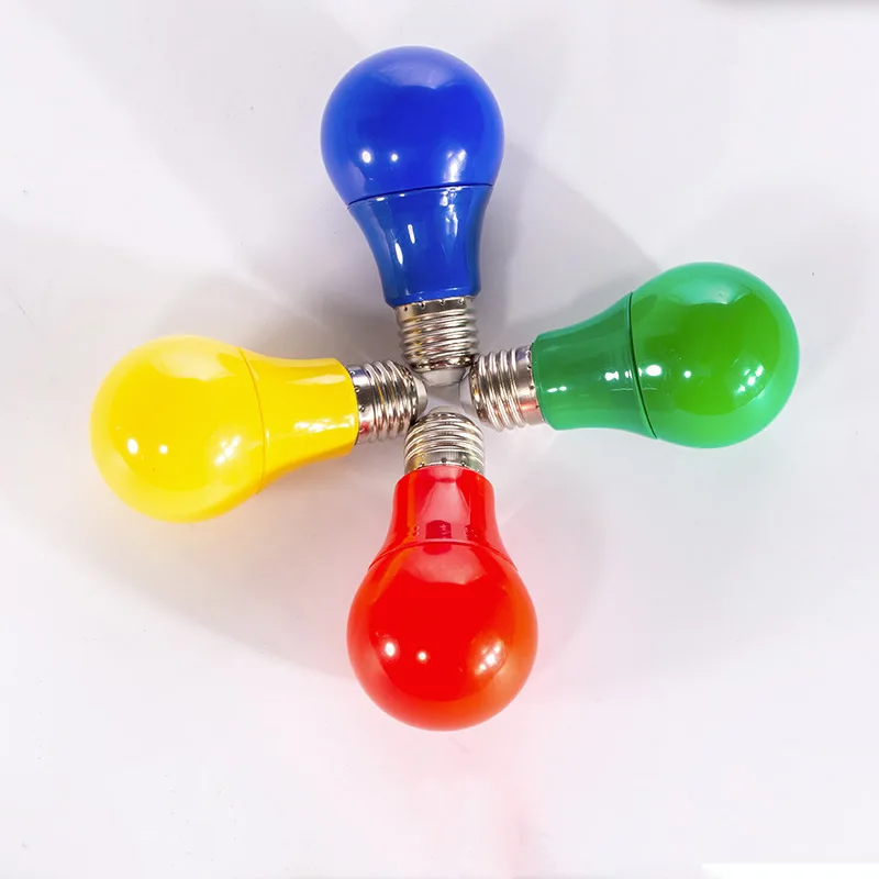 Manufacturers wholesale LED color light bulb E27 screw bedroom living room decoration atmosphere colorful lighting bulb 9W