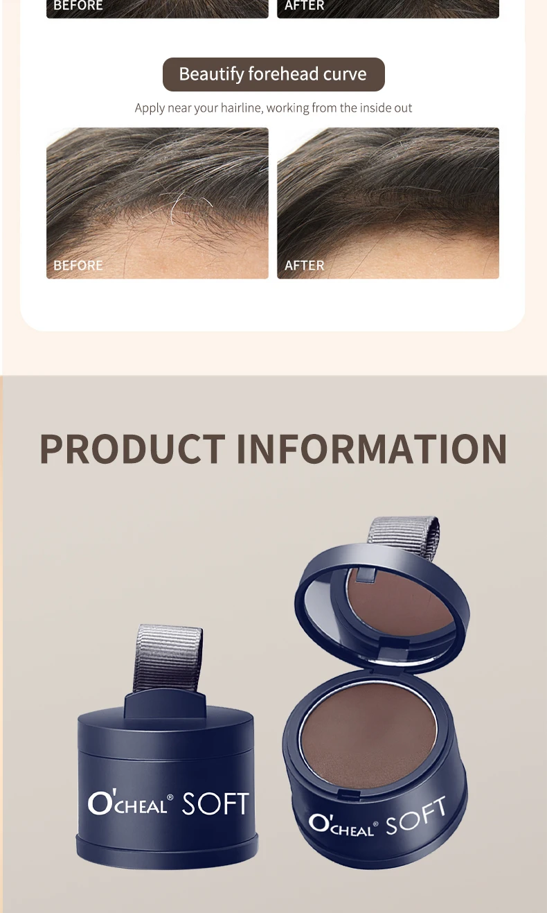 OCHEAL High-Quality Outline Filled Forehead Shadow Powder Waterproof and Sweat Proof Hairline Powder