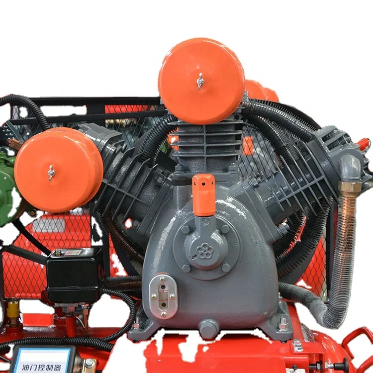 KW18016C 18HP 1.0 m3/min  diesel engine driven medium pressure piston air compressor for the mobile tire repair industry