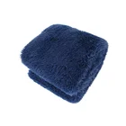 Family Blanket Fur Throw Family Double Layer Faux Fur Fleece Throw Blanket Luxury Dark Blue