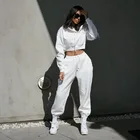 Fashion Hoodies Winter Fashion Outfits Women Tracksuit Hoodies Sweatshirt And Sweatpants Casual Sports 2 Piece Set