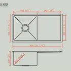 Bowl 1 Bowl Sink With Drain Board A Slope Beside Sink Bowl Stainless Steel 304 Grade Material