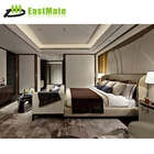Hotel Bedroom Hotel 5 Star Luxury Moderno Hotel Furniture Suite Custom Made Metal Fabric Hotel Bedroom Set