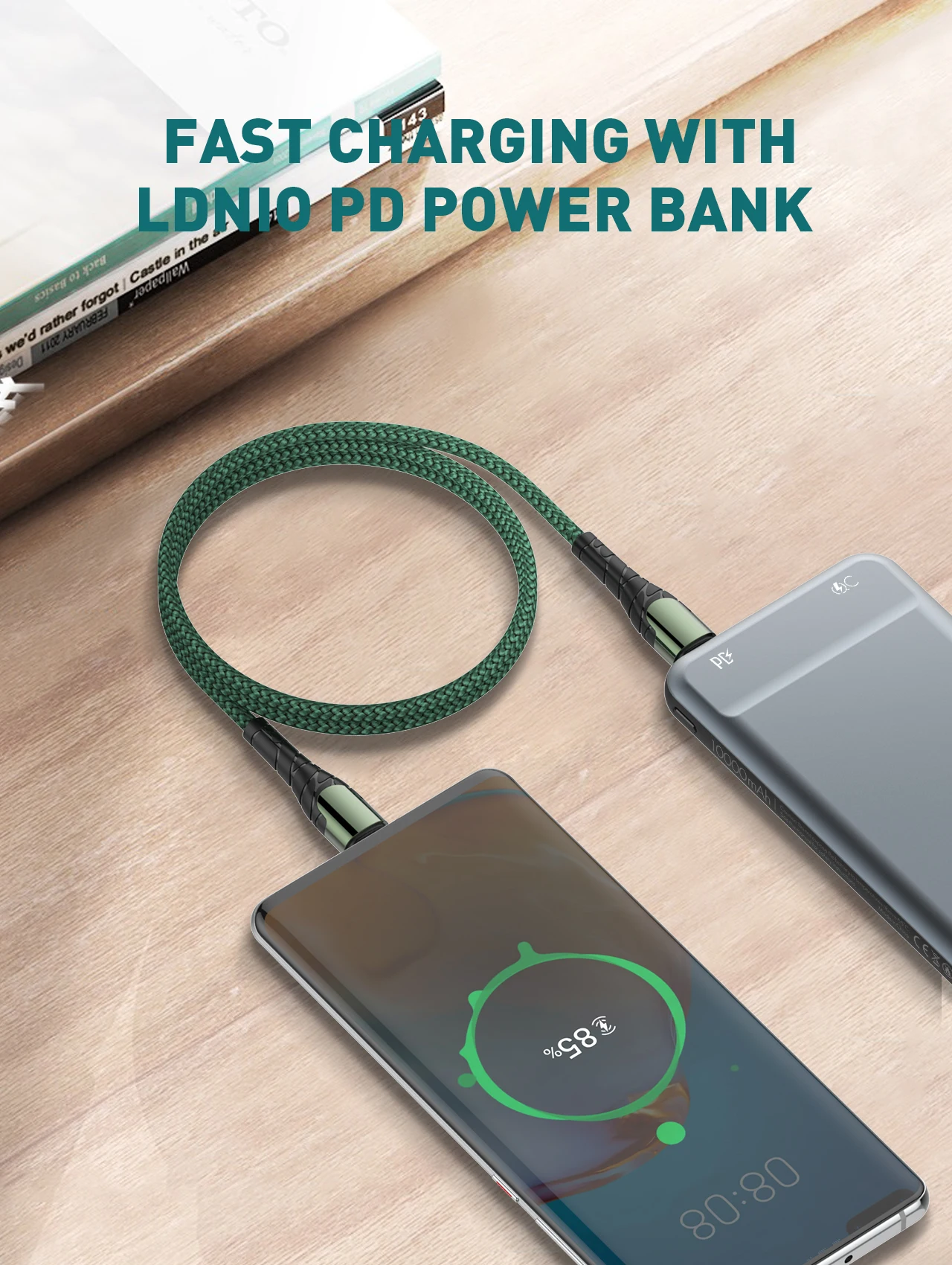 Ldnio Lc Durable W Fast Charging Sync Data Type C To Type C Cable