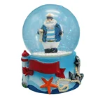 Crafts Nautical 65MM Water Ball Resin Crafts Ocean Series Snow Globe For Tourist Souvenir