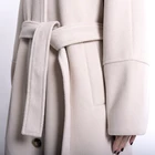 New Winter Autumn New Winter And Autumn Polyester Plain Dyed Outdoor Beige Women Woolen Jacket