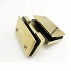 Hinge Luxury Golden Finish Stainless Steel 90 Degree Glass To Glass Shower Hinge For Shower Room