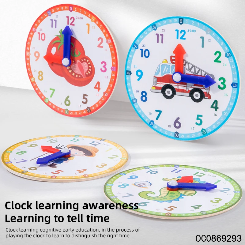 Learning alphabet numbers felt board 3d wooden puzzle clock for kids