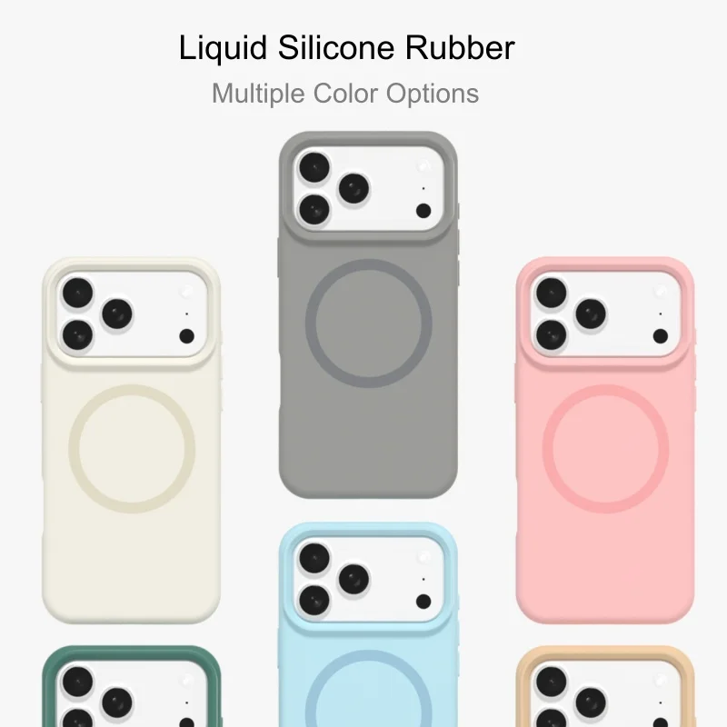 product premium magnetic liquid silicone case mobile phone case anti fingerprint shockproof for iphone 17 pro max 17 air tpu cover-5