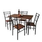 4 Table Superior Quality Furniture Designs 4 Chairs Wood And Metal Modern Dining Table Set