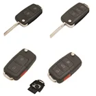 Blank Key Auto Automobile Vehicle Universal Flip Smart Blank FOB Car Remote Key Shell For VW Volkswagen