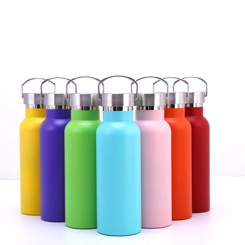 750Ml Large Capacity Eco Rubber Paint Insulated Stainless Steel Sport Bottle Matte Pastel Colours Vacuum Water Bottle