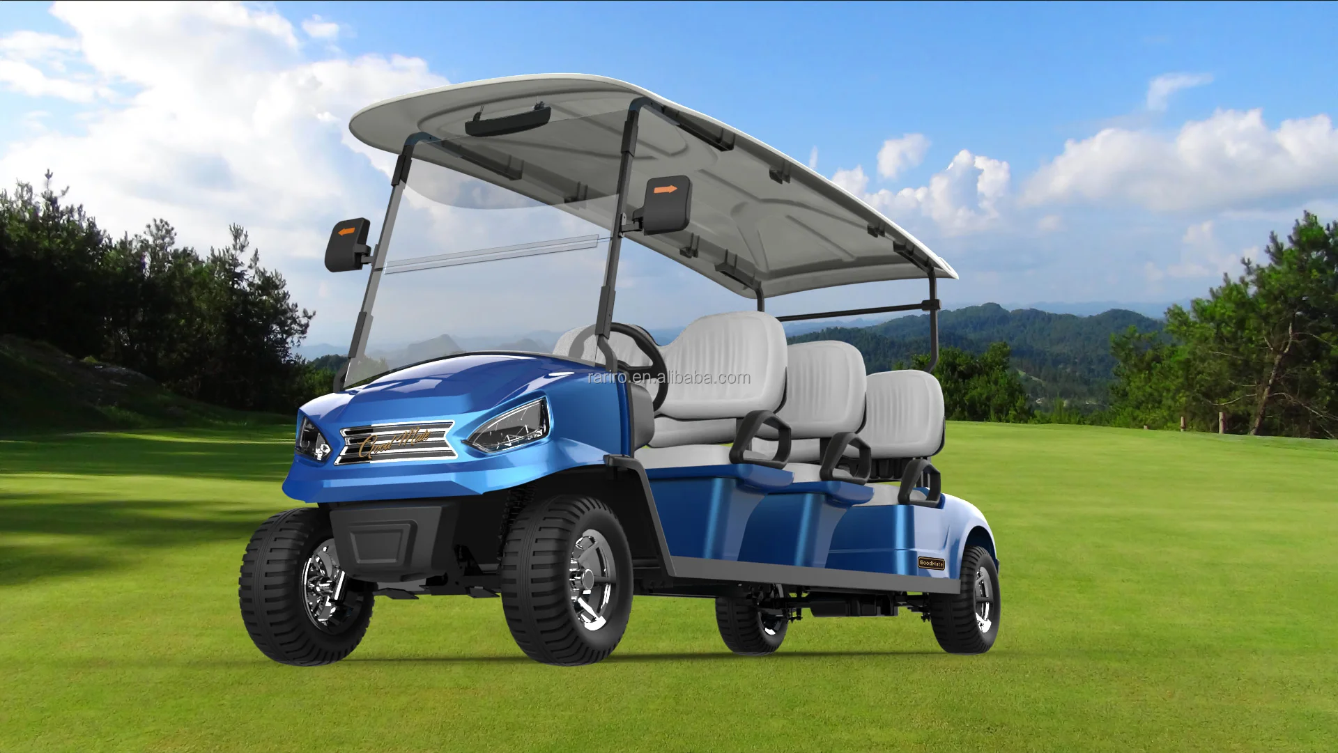 Electric 6-Seater Lifted Golf Cart Utility Buggy with 10.1 Display and 360 View Camera