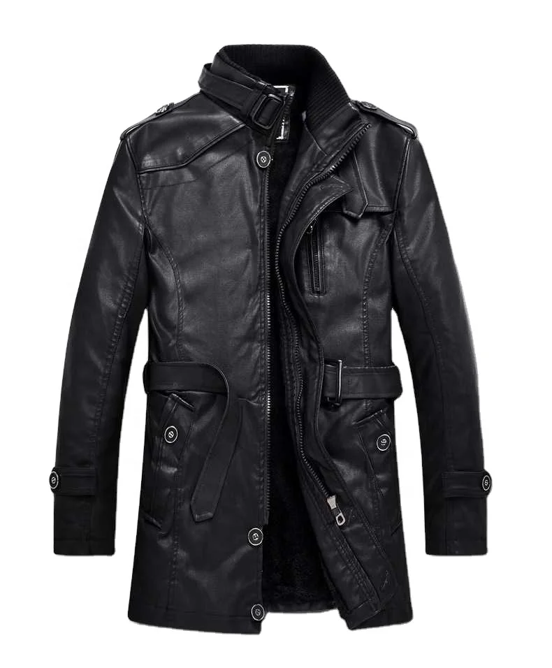 Black Trench Mens Jacket Coat Hot Sale 