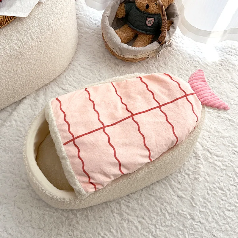New Pet Beds Warm Sushi-Shaped Dog Mattress for Autumn Winter for Cats Dogs Pet Supplies supplier