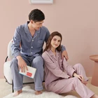 Night Wear Women Pajamas Sets 2 Piece Night Wearing Top And Pajama Women Men Lounge Wear Couple Pyjama Set