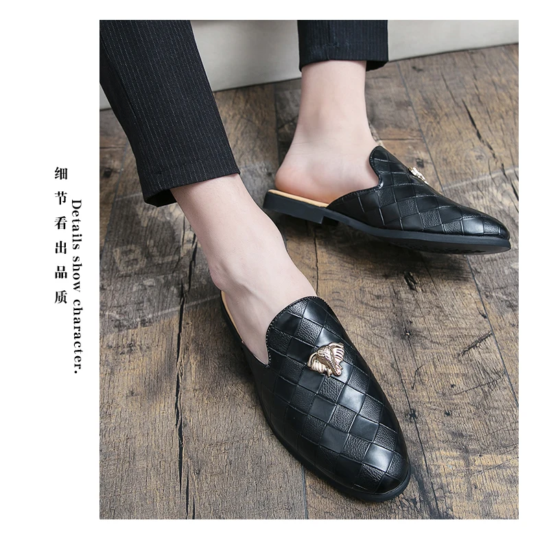 Genuine Leather Upper Half Shoes for Men Black S219-2204 (STOCK ITEM) 14 PRISTINE