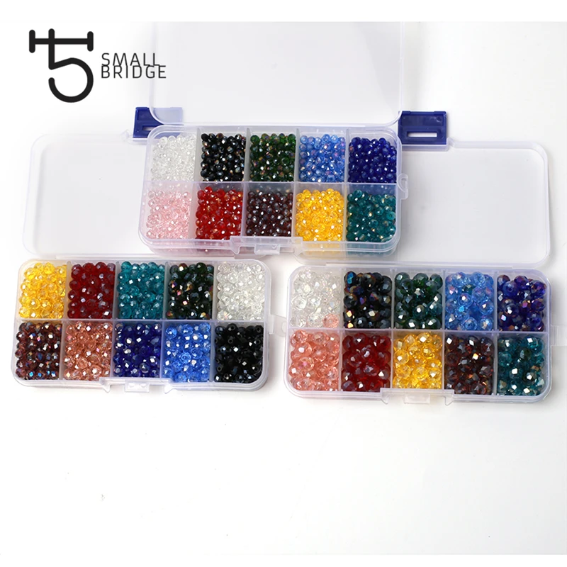 product amazon colorful glass crystal rondelle beads kit for jewelry making diy necklace beads diy jewelry mix loose spacer beads set-38