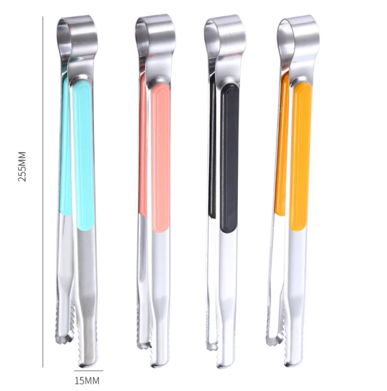 Kitchenware Tools Bread Steak Food Tongs Stainless Steel Clamp Barbecue Clips
