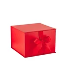 Flat Paper Box Gift Paper Box High-End Foldable Flat Pack Cardboard Paper Gift Box With Ribbon