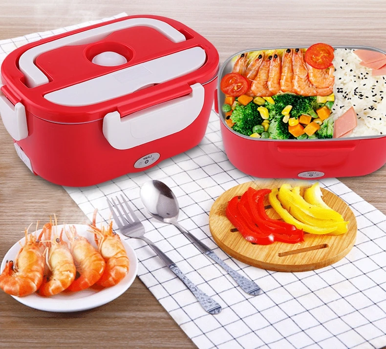 SQ04 Stainless Steel Heating Lunch Box Portable Food Warmer Self Heating Leakproof Bento Food Warmer Lunch Box