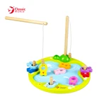 Gift Toy Wooden Wood Toy Factory Preschool Education Gift Fine Motor Skill Toy Wooden Magnetic Fishing Game For Kids