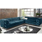 Sofa Italian Velvet L Shape Sofa Furniture Luxury Chesterfiled Modern Design Corner Sofa