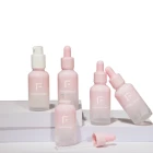 Fomalhaut 2022 Latest Product 15ml 30ml 50ml Gradient Pink Luxury Cute Glass Dropper Bottle For Serum